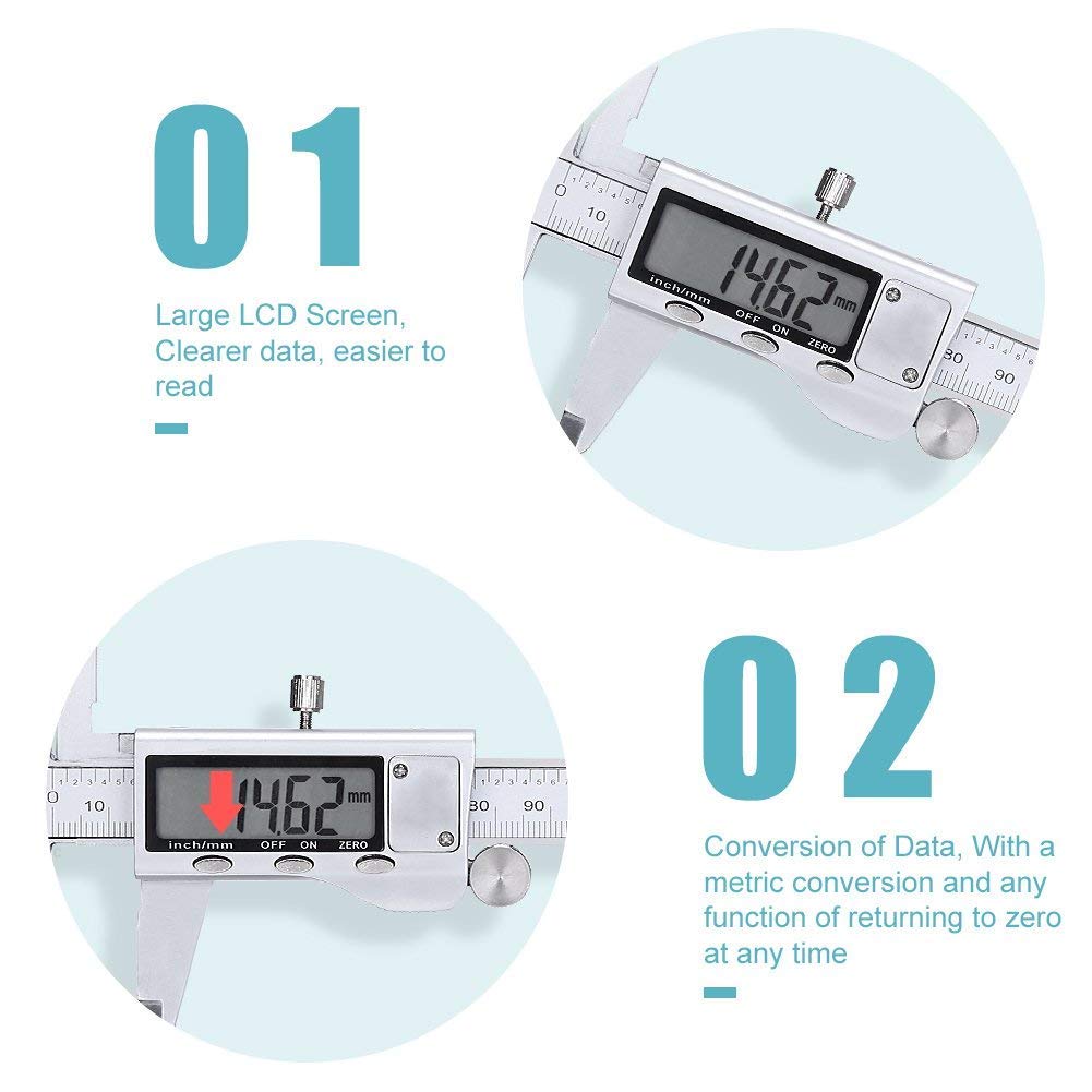 Metal Digital Caliper 150/200/ - Digital Caliper 150Mm Stainless Steel recension och pris